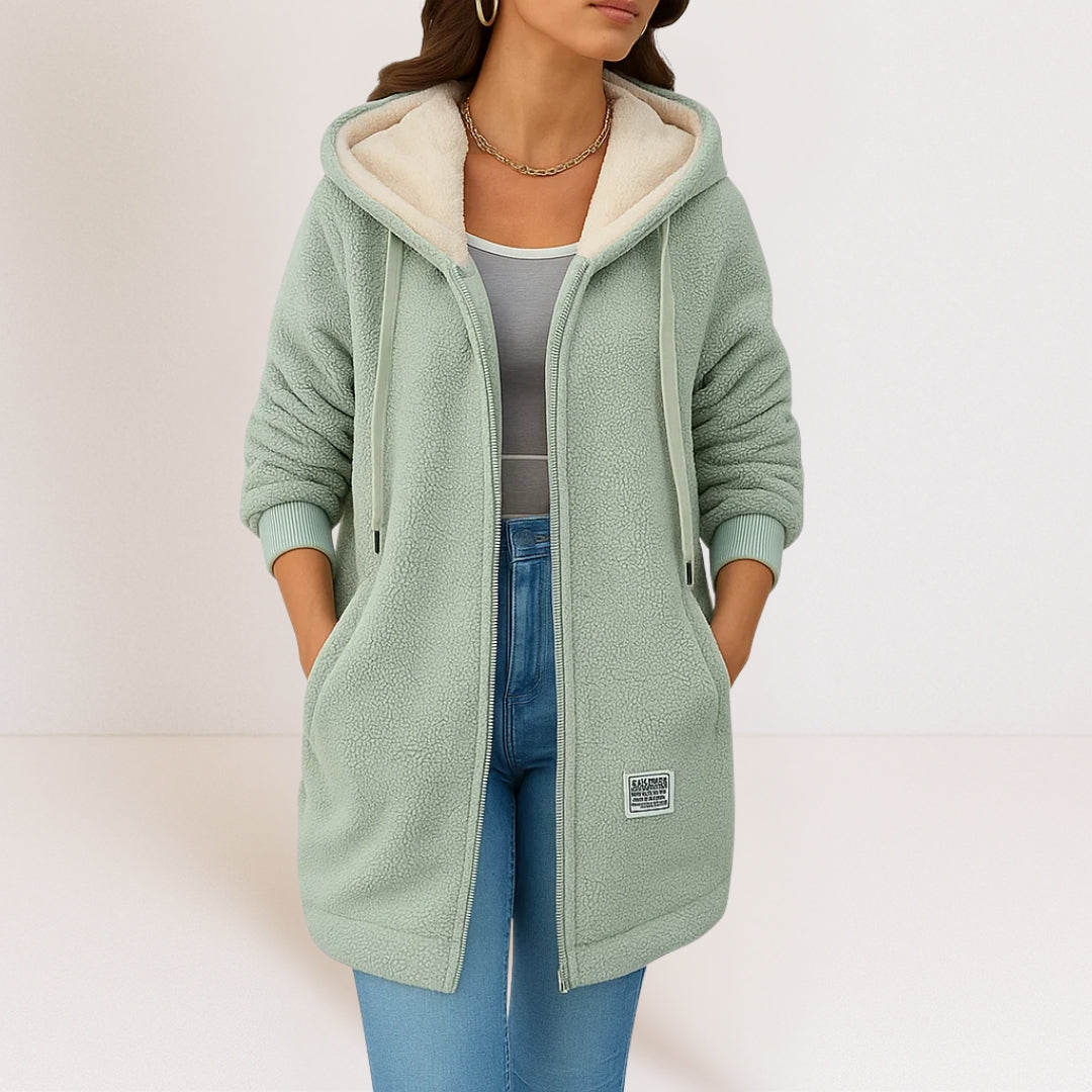 Ravienne - Veste Longue Douillette à Capuche pour Femme